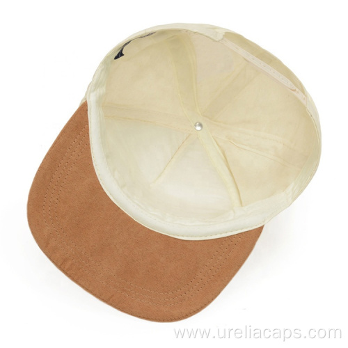 Flat print logo snapback hat